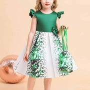 Short Skirt Girls Princess Skirt Princess Dress Green Size 8-9 Years